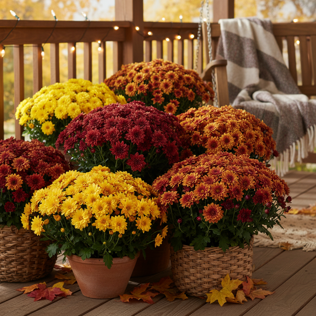 (1)Mums w/planter ala carte